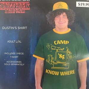 Stranger Things: Dustin’s Adult T-Shirt Costume! New! Last One!